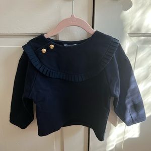 Jacadi girls blue sweatshirt 4Y